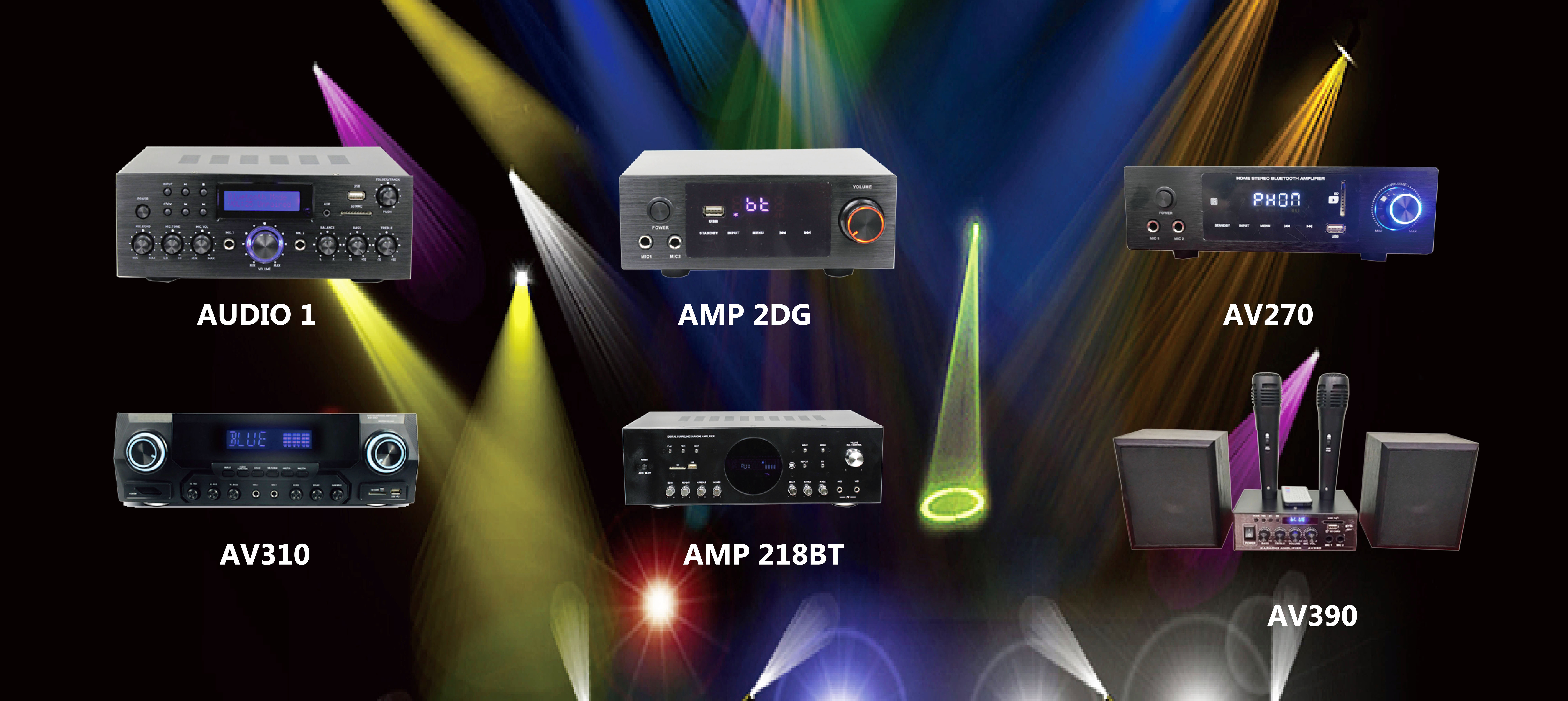 AV270   AV310   AV390  AMP2DG  AMP218BT  AUDIO 1